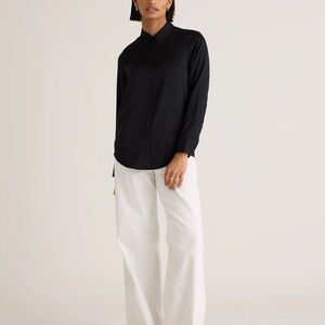 Quince Black Button Down Shirt for Women
